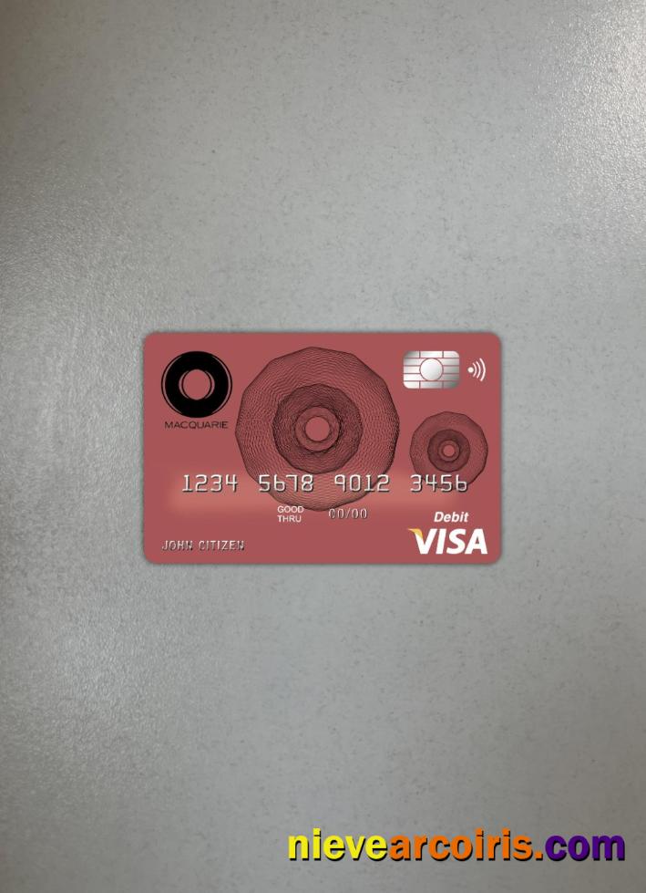 Australia Macquarie bank visa card photolook